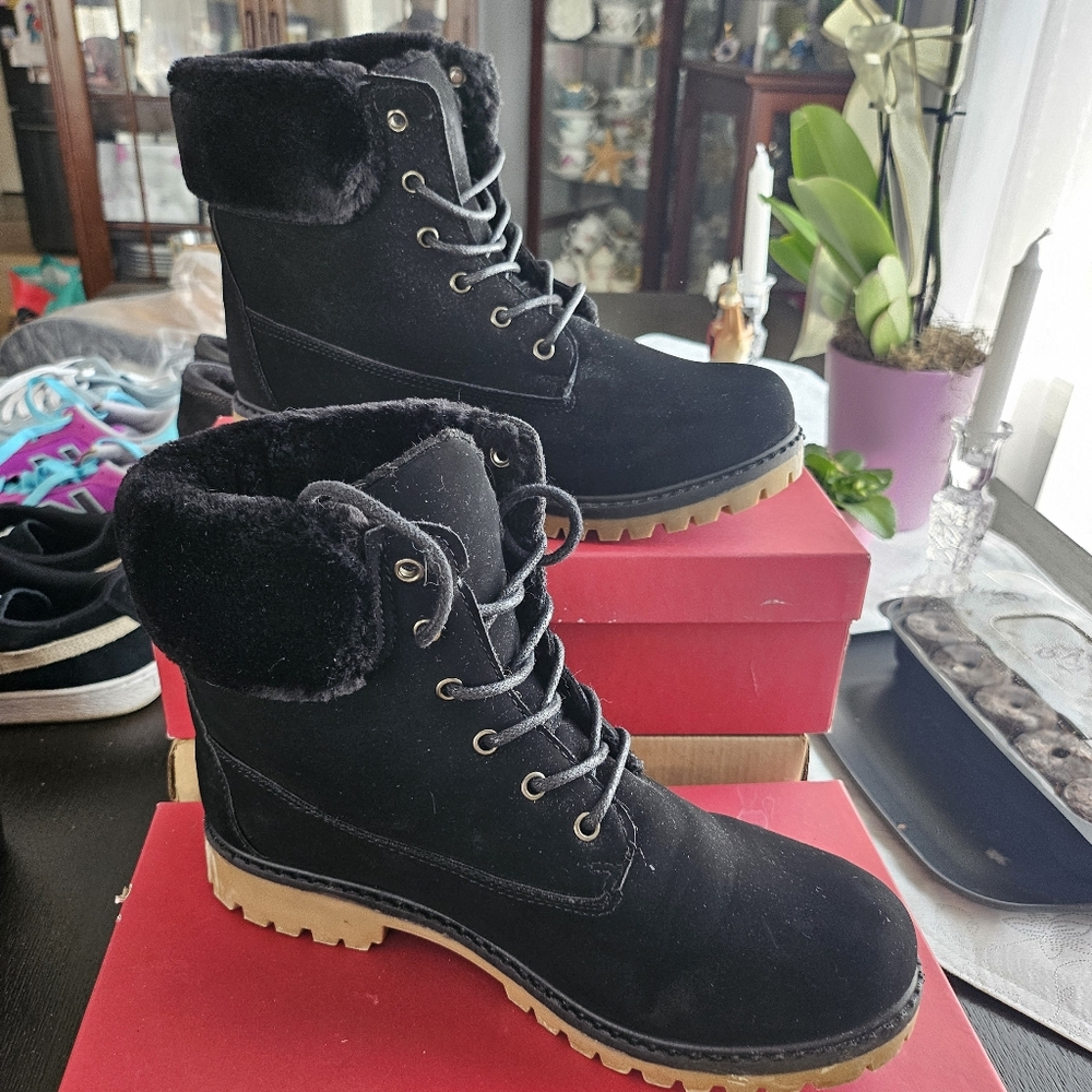 Black Suede Women's Boots